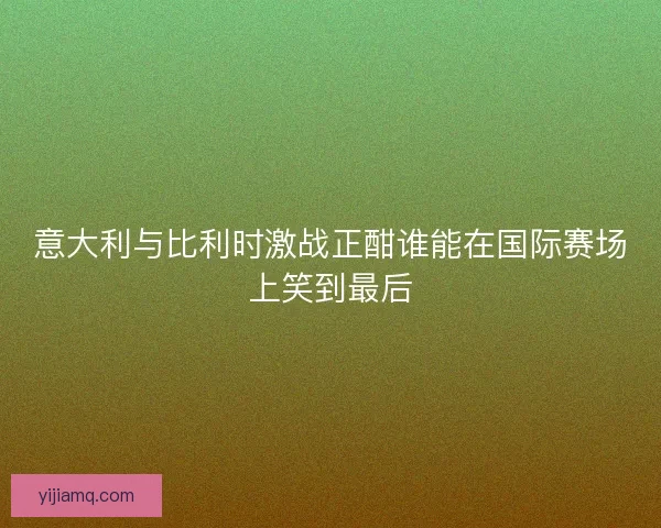 意大利与比利时激战正酣谁能在国际赛场上笑到最后